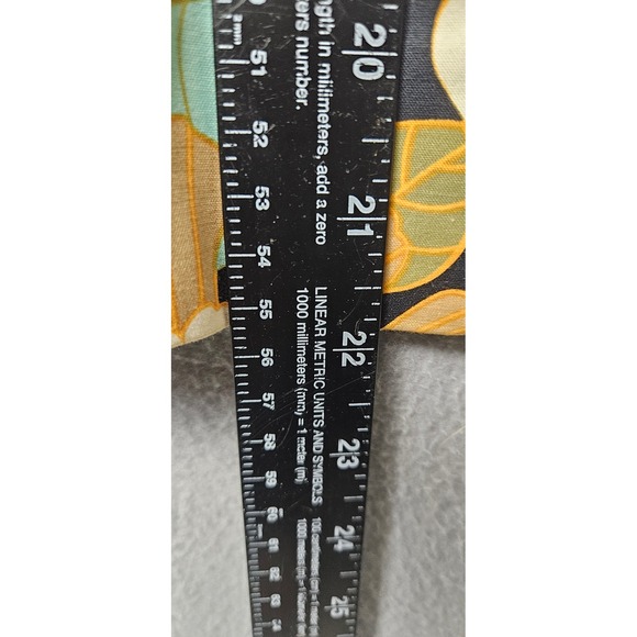 Eccoci Women Floral Pencil Skirt Blk Teal Ochre Cotton Blend Size 10 Knee Length - Picture 6 of 7